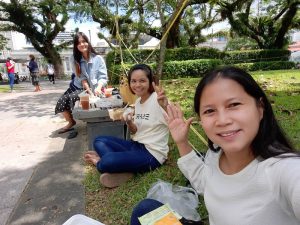 Germaine with Myanmar maids