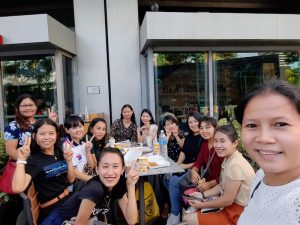 Germaine with Myanmar maids