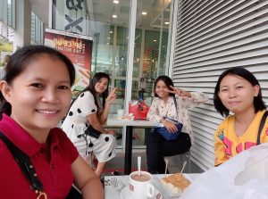 Germaine with Myanmar maids