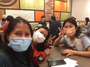 Germaine with Myanmar maids